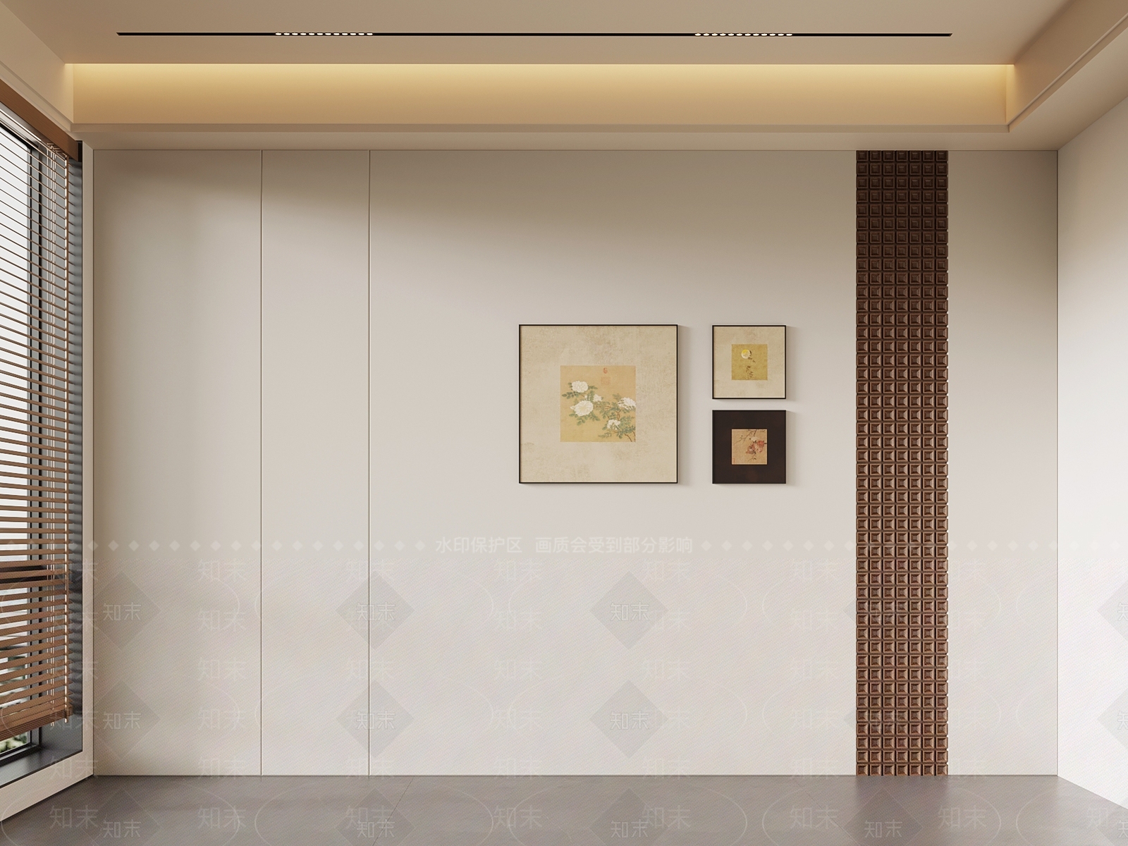 新中式沙发背景墙3D模型下载【ID:1231393686】