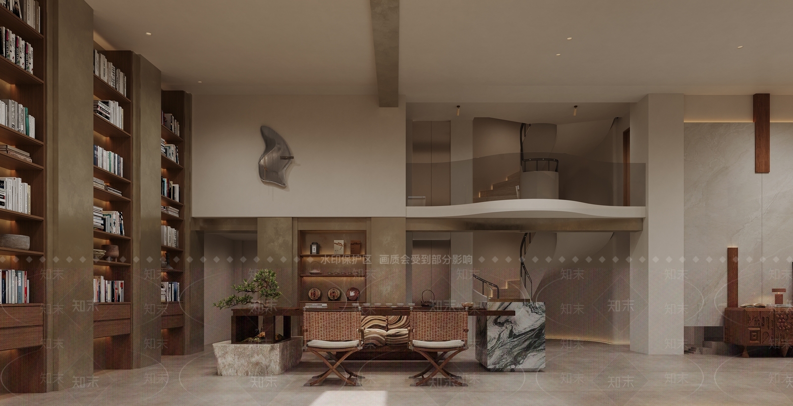 新中式茶室3D模型下载【ID:1231397150】