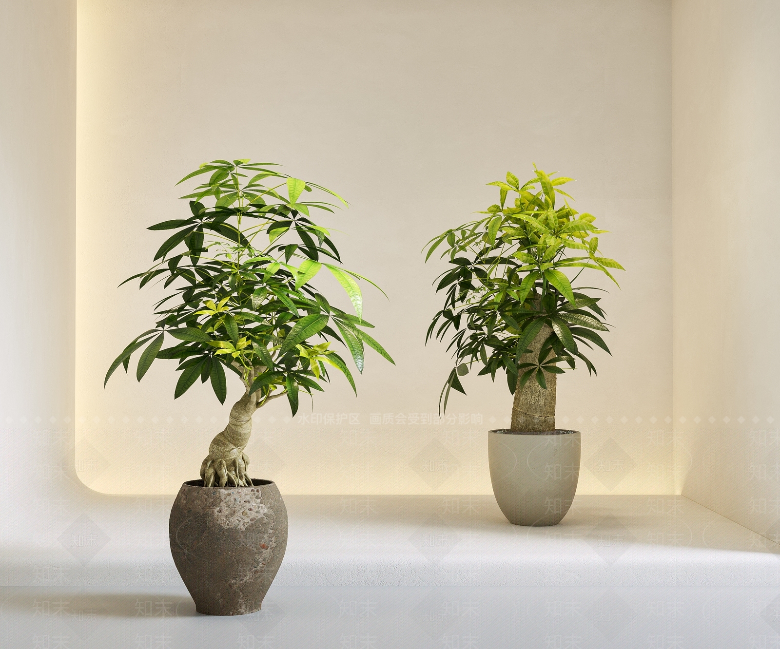 极简垂直绿化3D模型下载【ID:1231407015】
