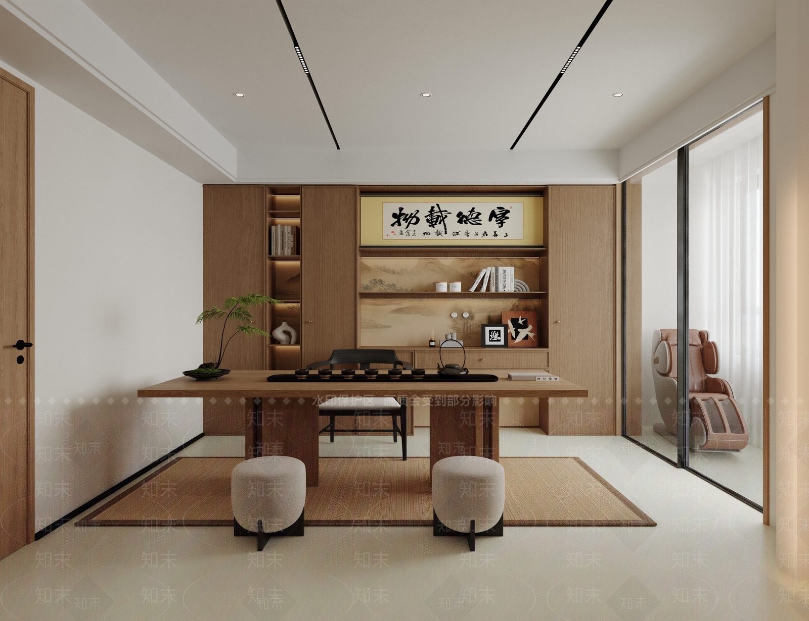 新中式茶室3D模型下载【ID:1231429670】