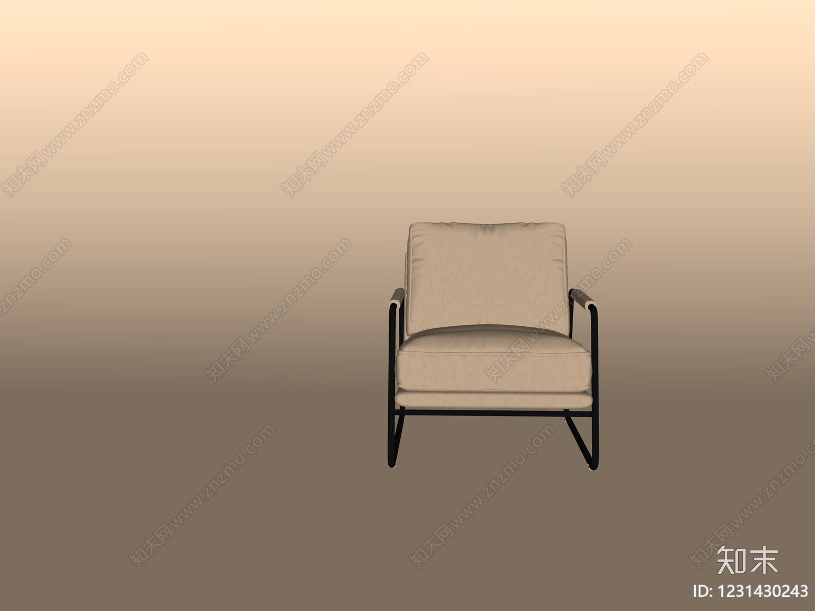 现代简约休闲椅SU模型下载【ID:1231430243】