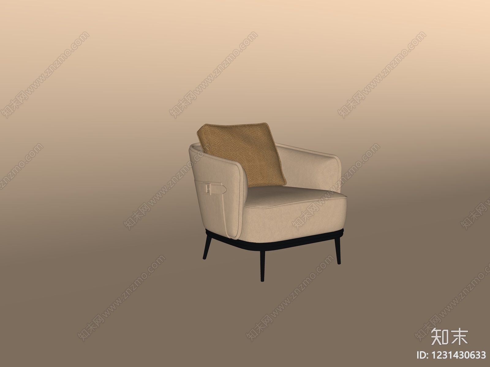 意式极简休闲椅SU模型下载【ID:1231430633】
