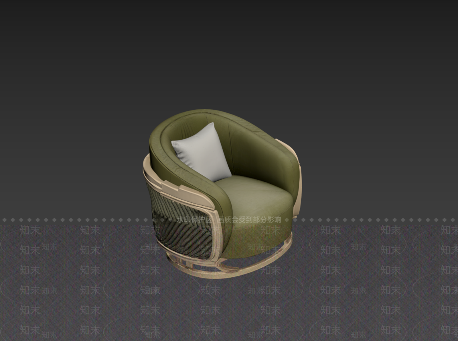 轻奢单人沙发3D模型下载【ID:1231437483】