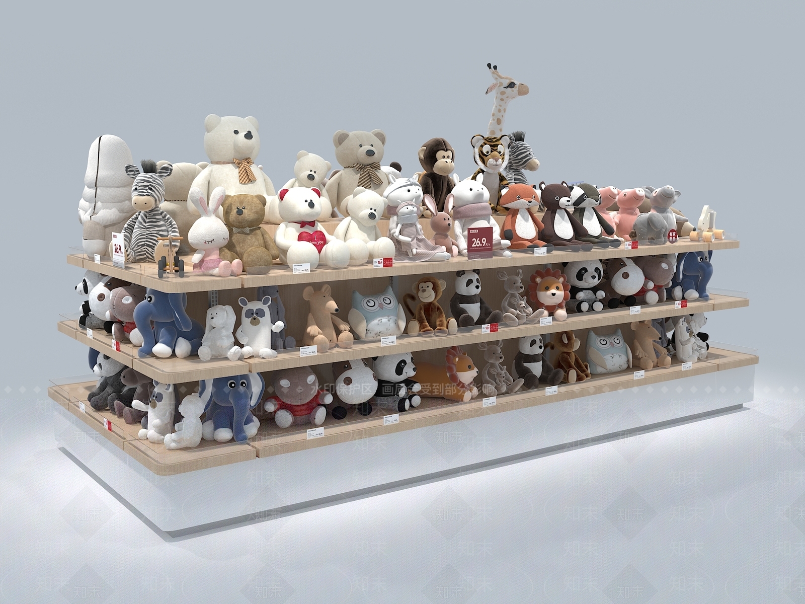 原木风其他展台3D模型下载【ID:1231451298】