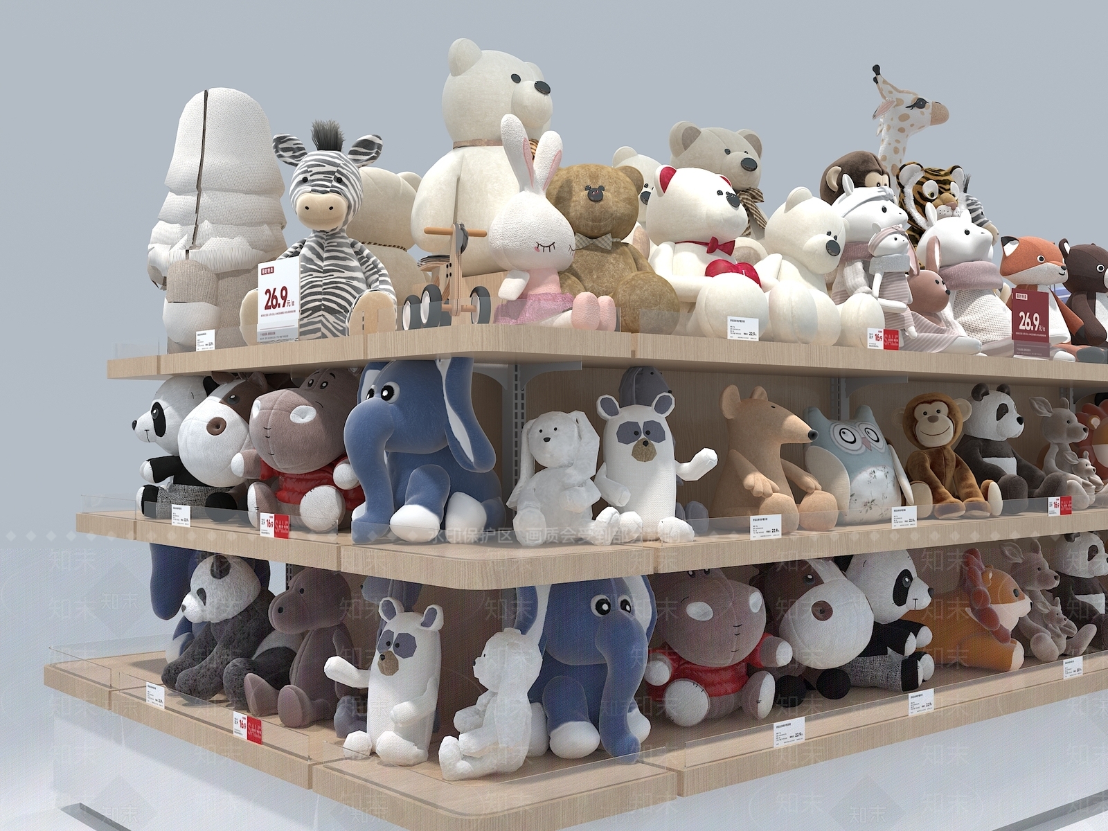 原木风其他展台3D模型下载【ID:1231451298】