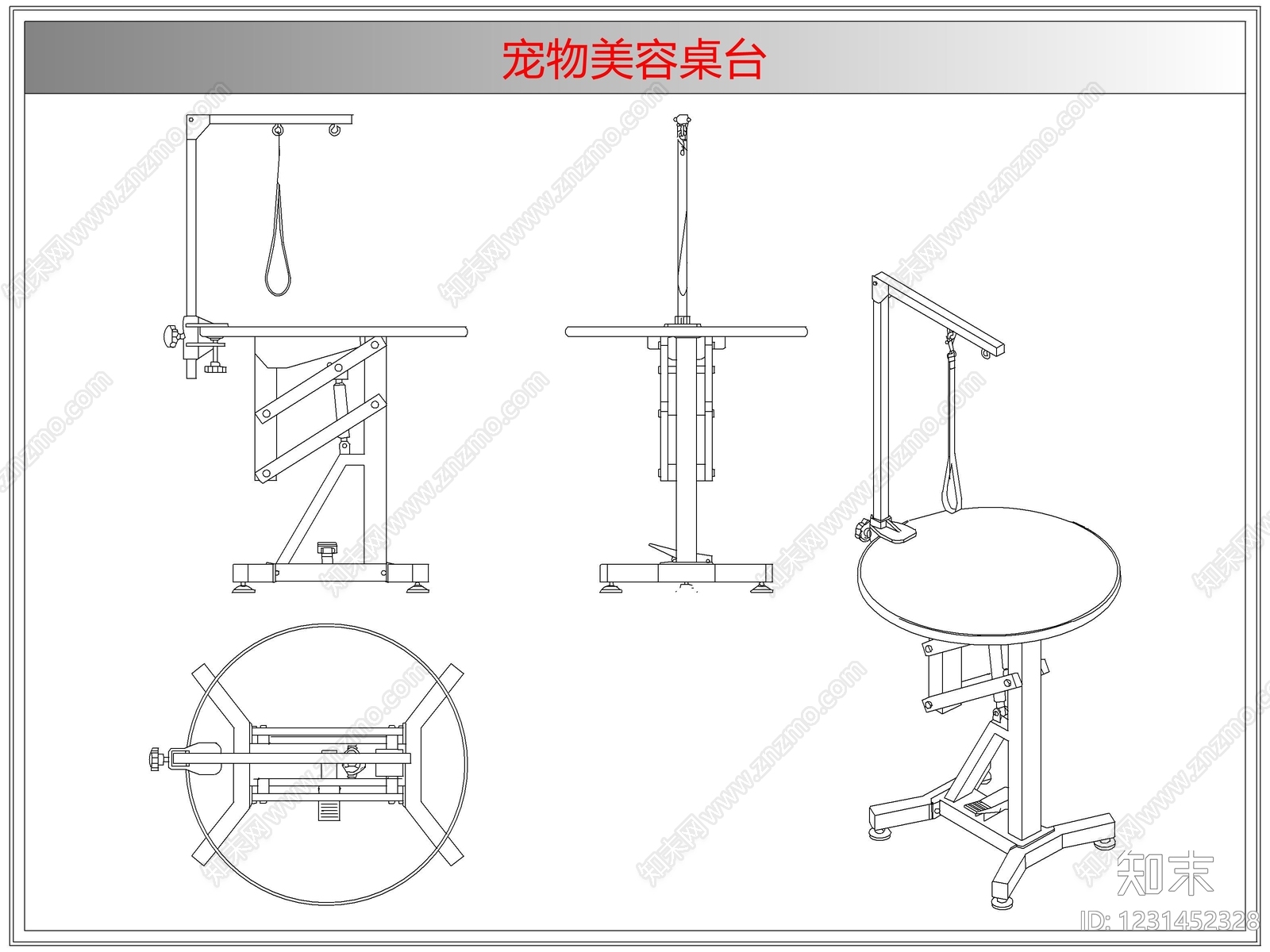 桌椅cad施工图下载【ID:1231452328】