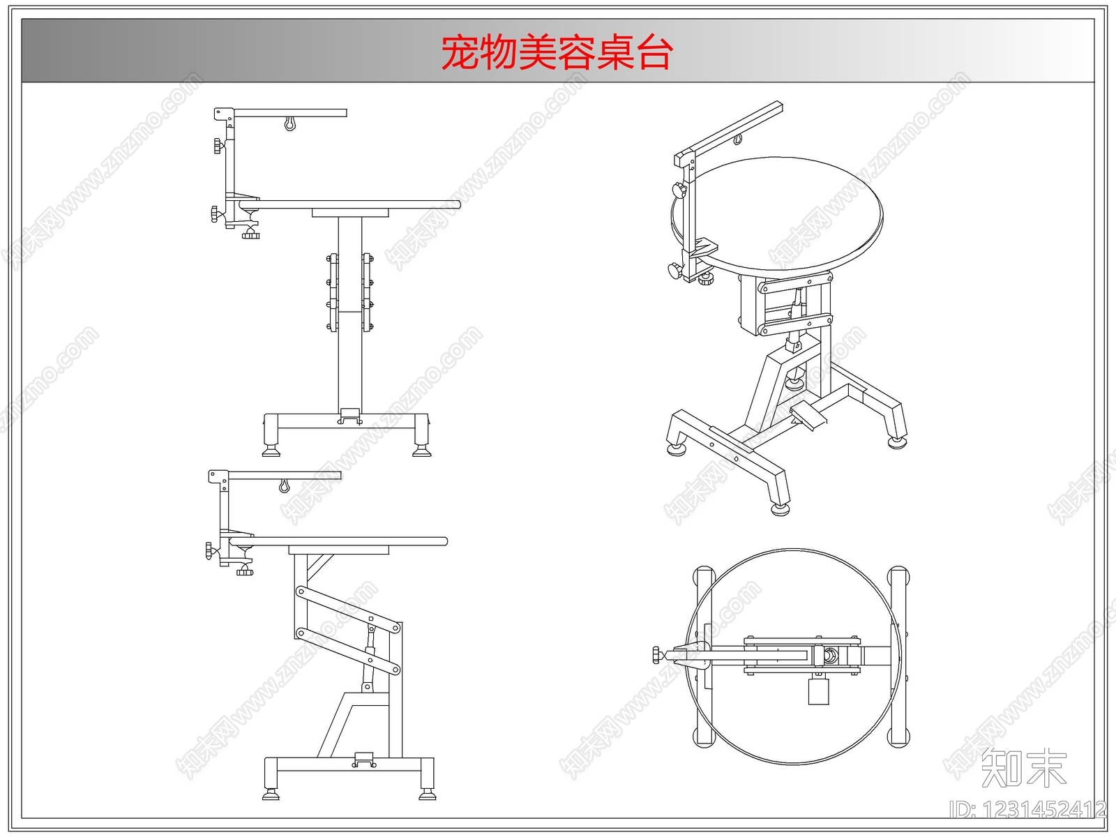 桌椅cad施工图下载【ID:1231452412】