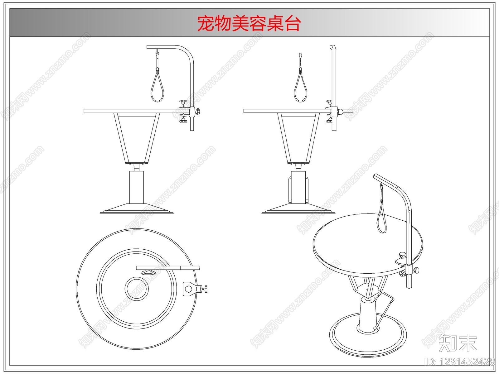 桌椅cad施工图下载【ID:1231452428】