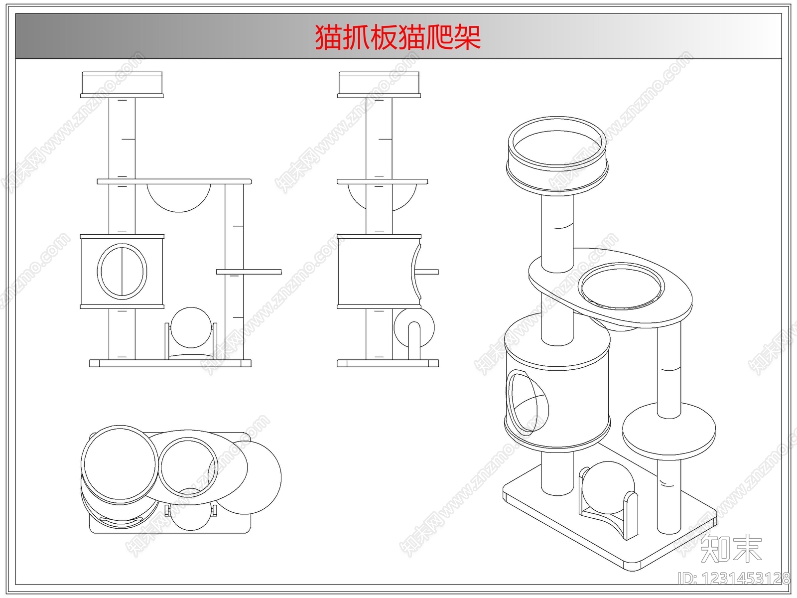 综合软装摆件图库cad施工图下载【ID:1231453128】