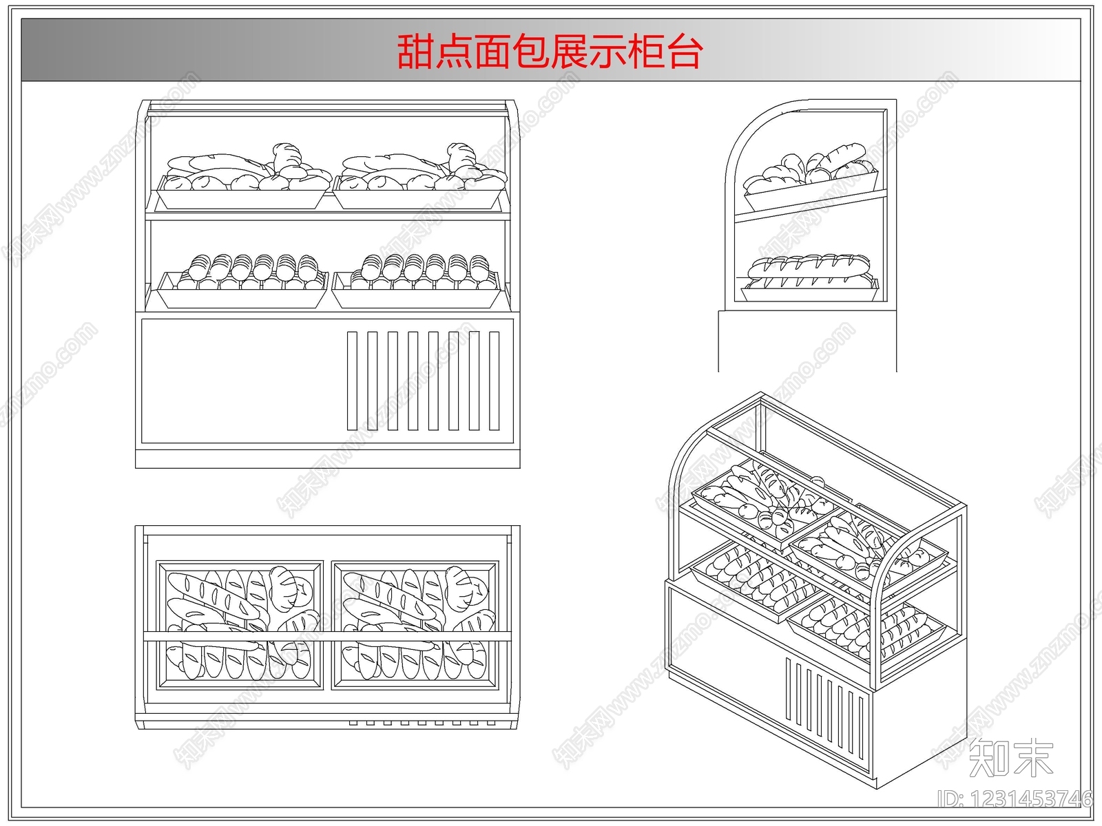 柜子cad施工图下载【ID:1231453746】