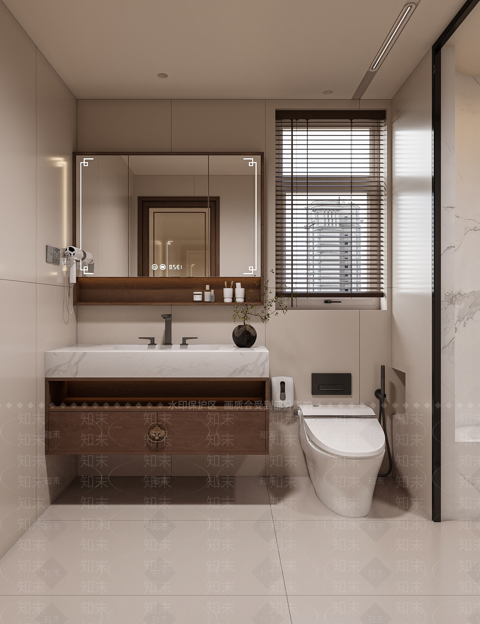 新中式卫生间3D模型下载【ID:1231458446】
