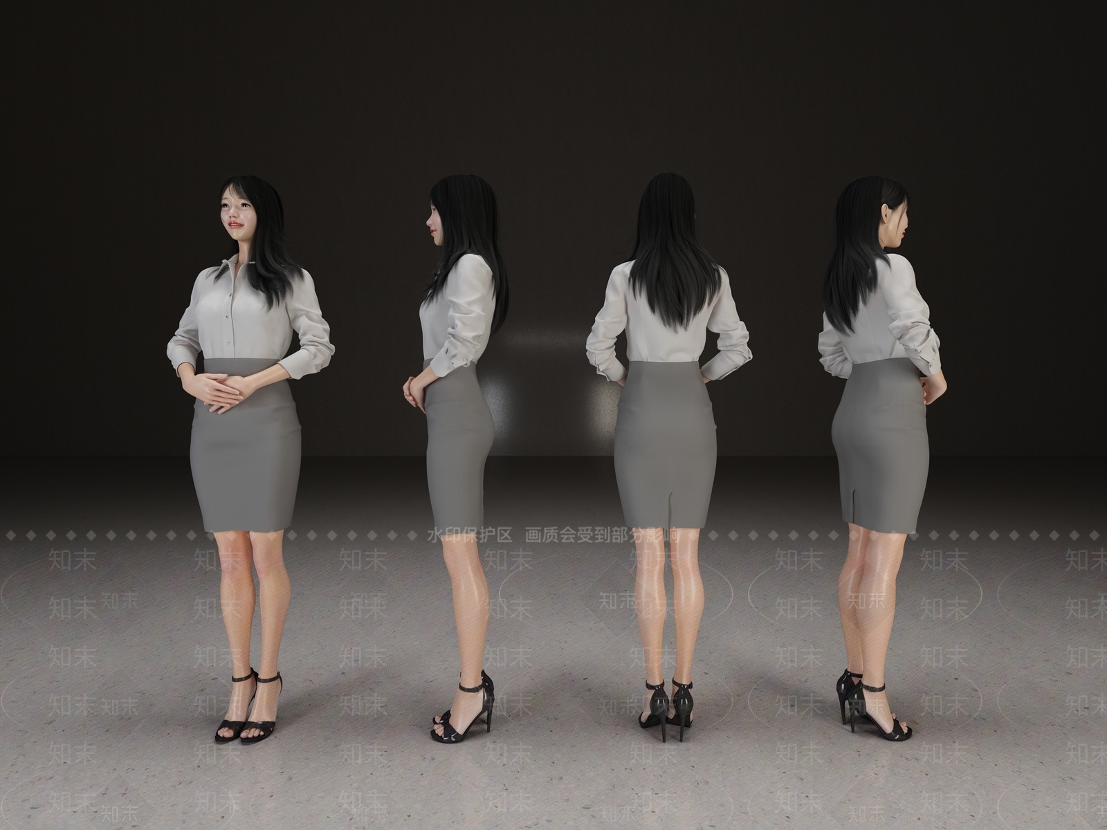 极简虚拟人物3D模型下载【ID:1231460212】