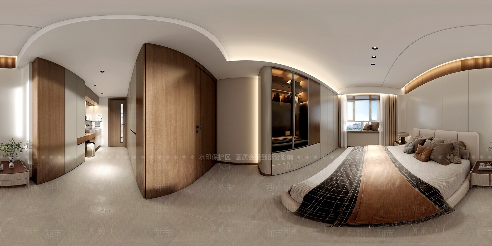 现代简约主卧3D模型下载【ID:1231466052】