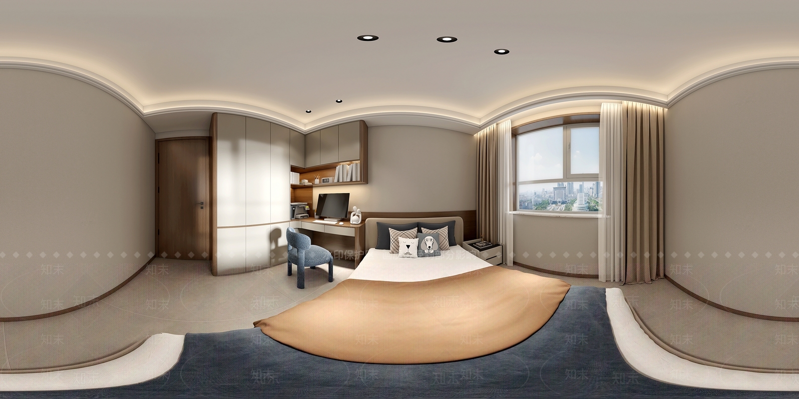 现代简约家居卧室3D模型下载【ID:1231466145】