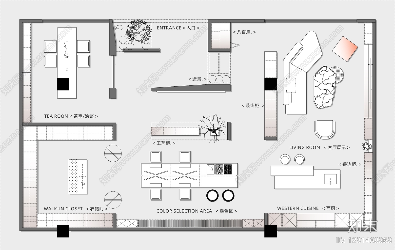 家具展厅CAD图纸