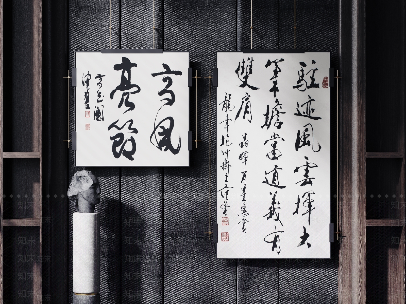 新中式字画3D模型下载【ID:1231486733】