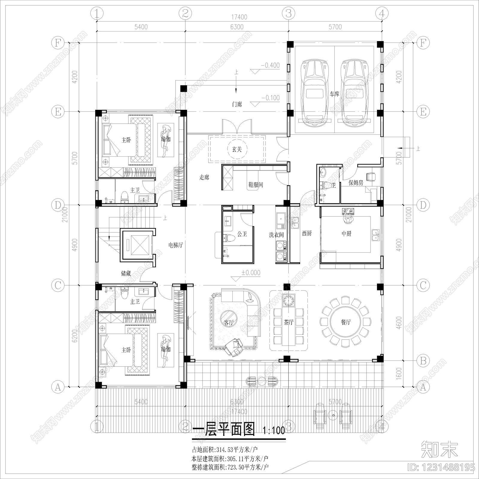 别墅建筑CAD图纸