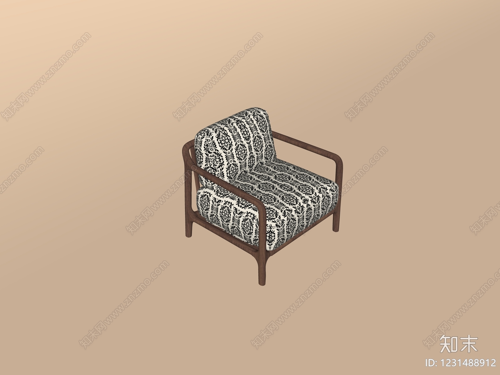 中古风休闲椅SU模型下载【ID:1231488912】