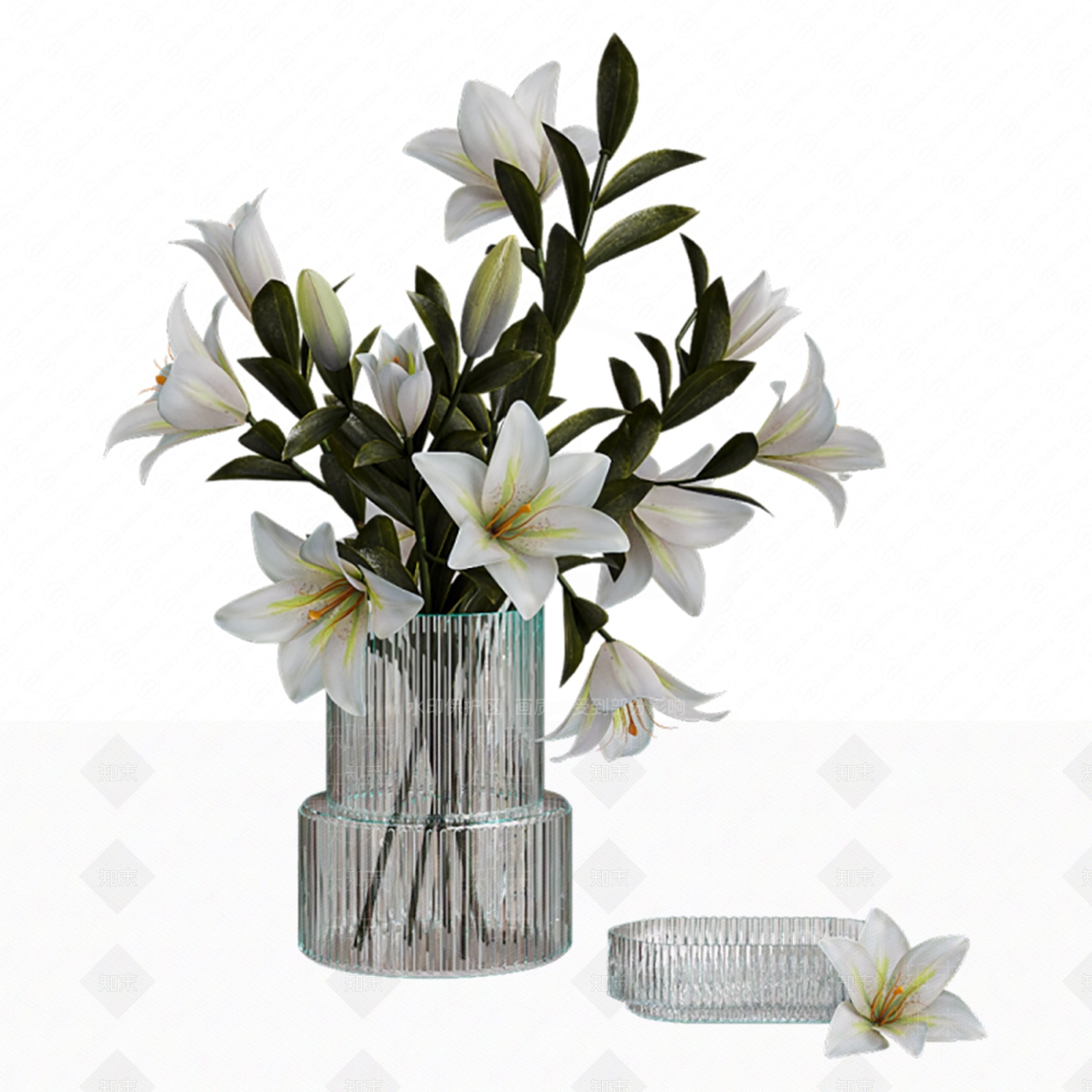 现代简约花艺3D模型下载【ID:1231489438】