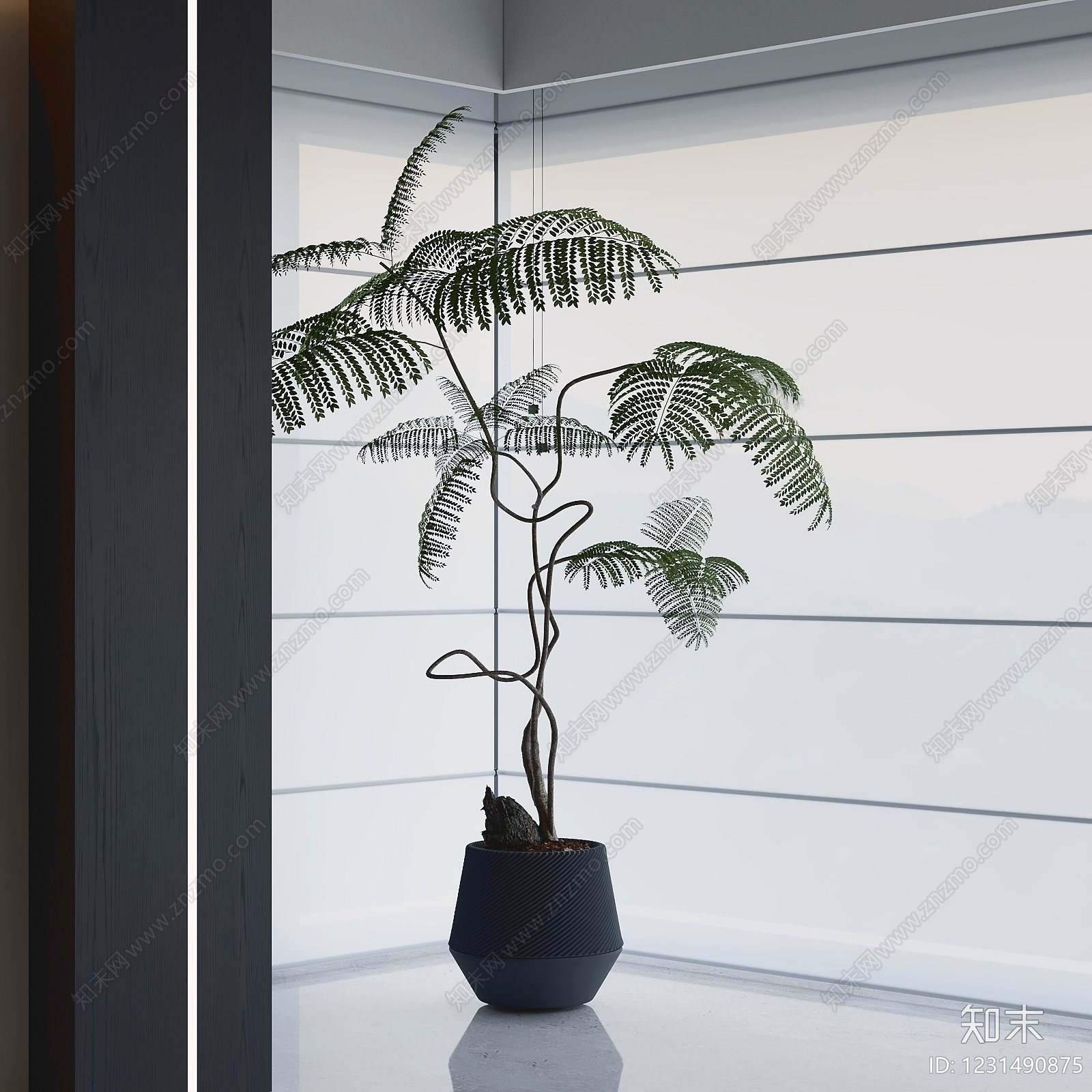 极简盆栽3D模型下载【ID:1231490875】