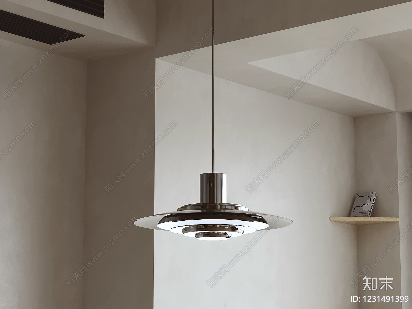 极简吊灯3D模型下载【ID:1231491399】