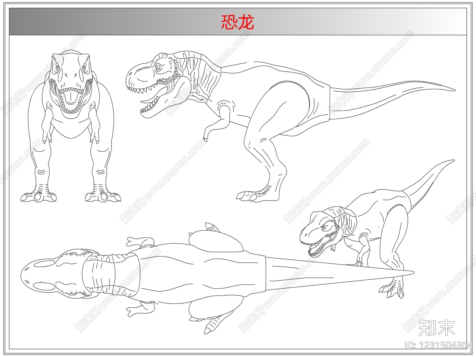 综合人物动物图库CAD图纸