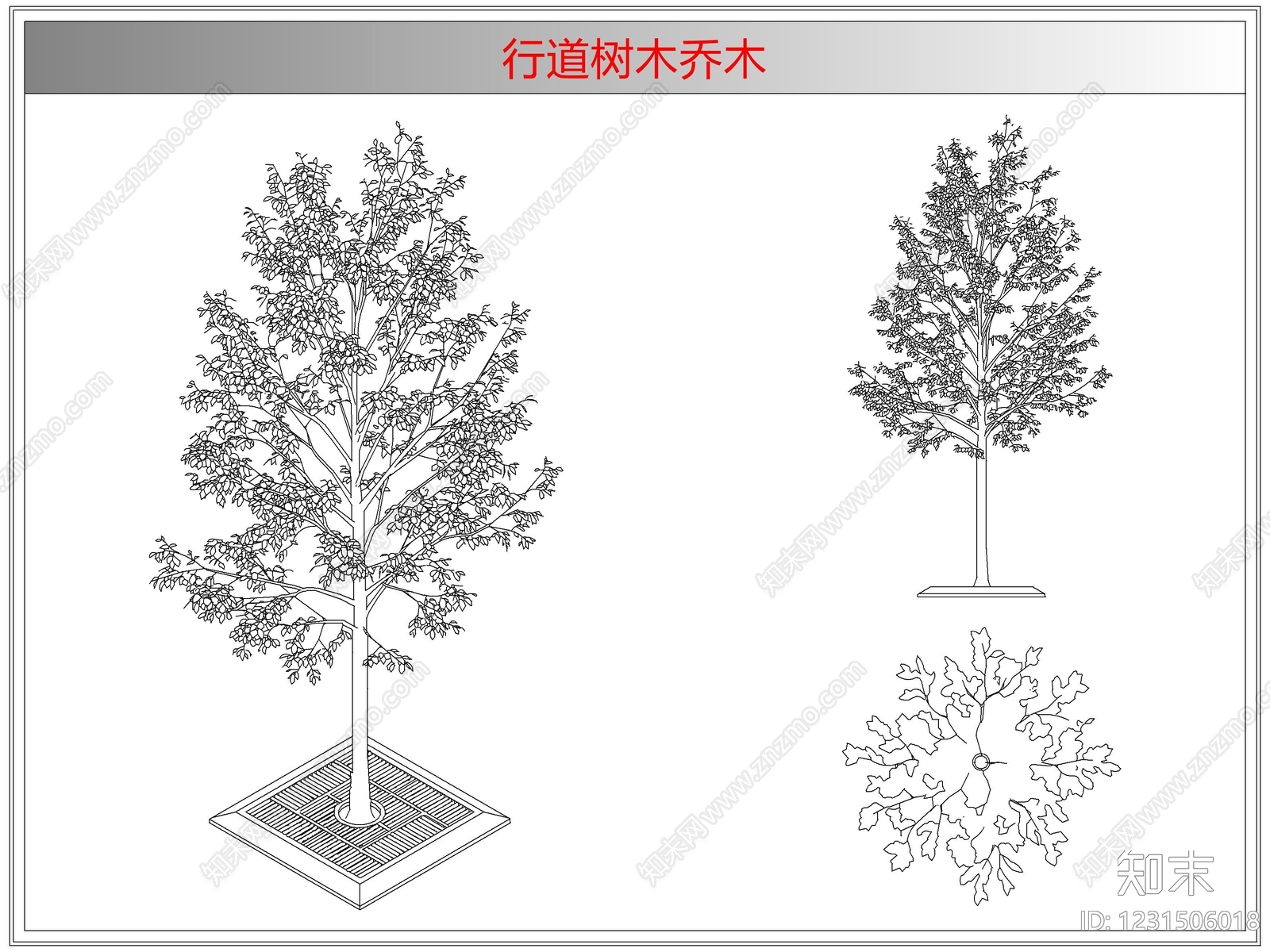 灌木种植CAD图纸