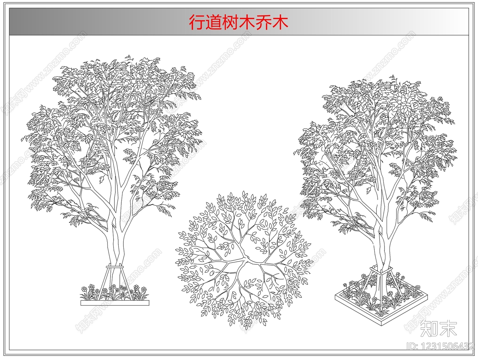 灌木种植cad施工图下载【ID:1231506432】