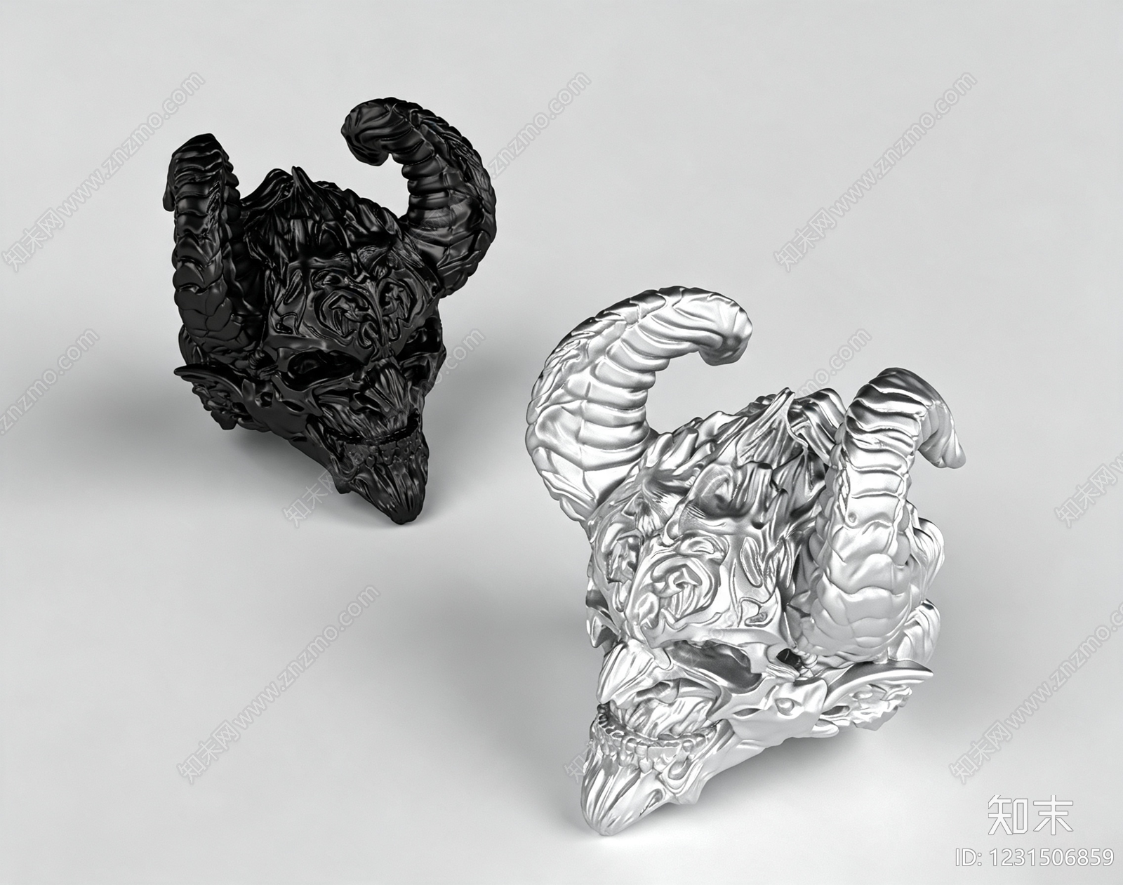 哥特式雕塑摆件3D模型下载【ID:1231506859】