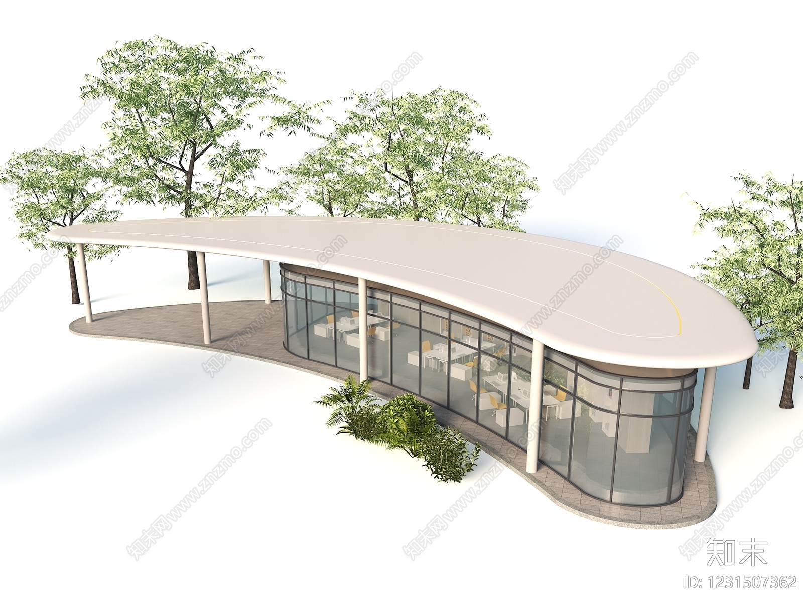 现代主义其他景观构筑3D模型下载【ID:1231507362】