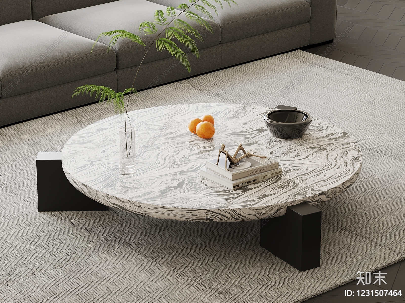 意式极简茶几3D模型下载【ID:1231507464】
