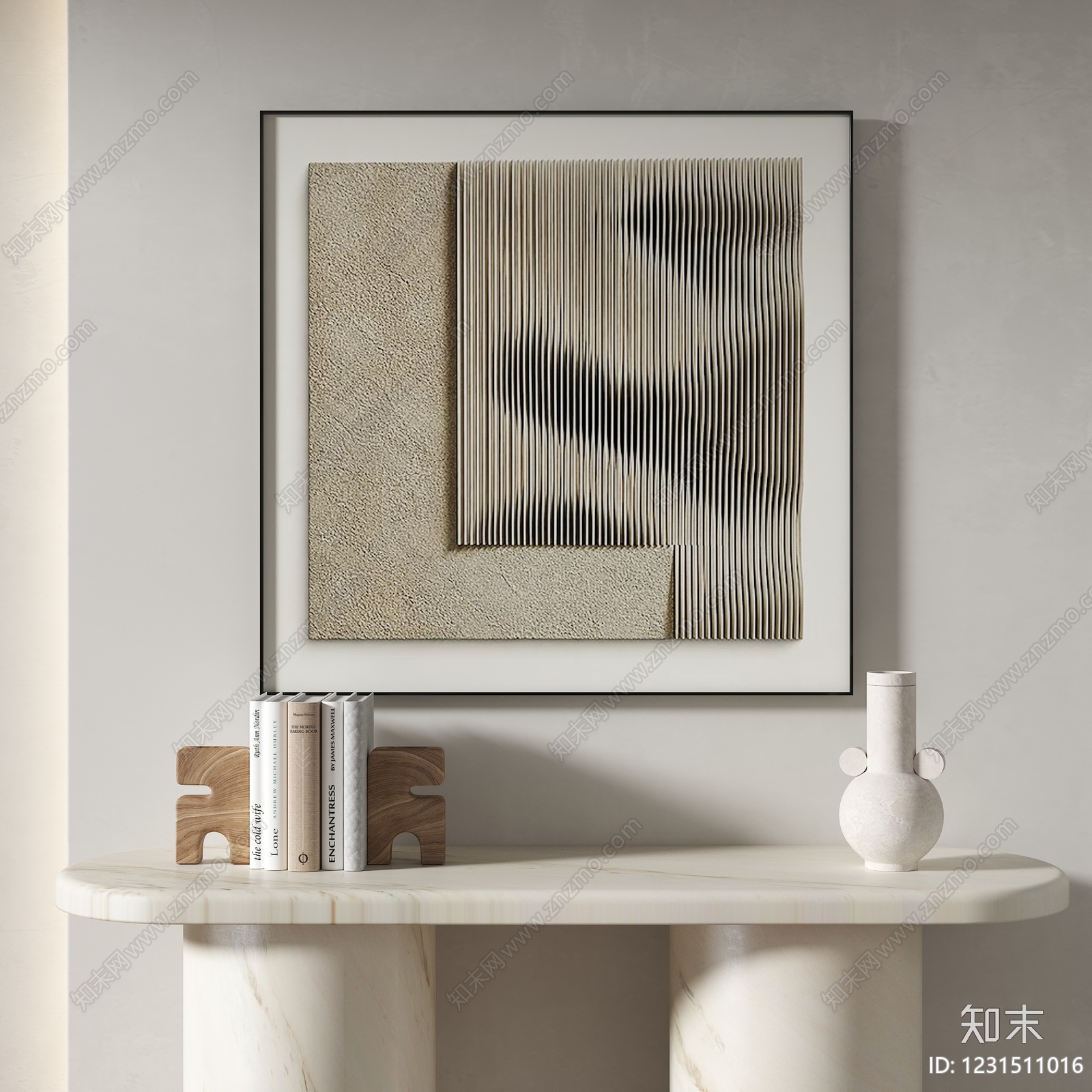 侘寂抽象挂画3D模型下载【ID:1231511016】