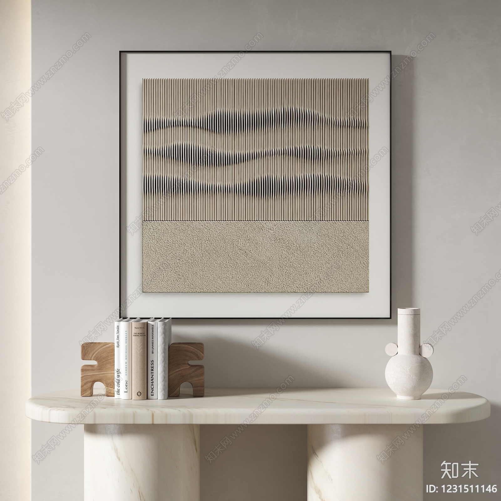侘寂抽象挂画3D模型下载【ID:1231511146】