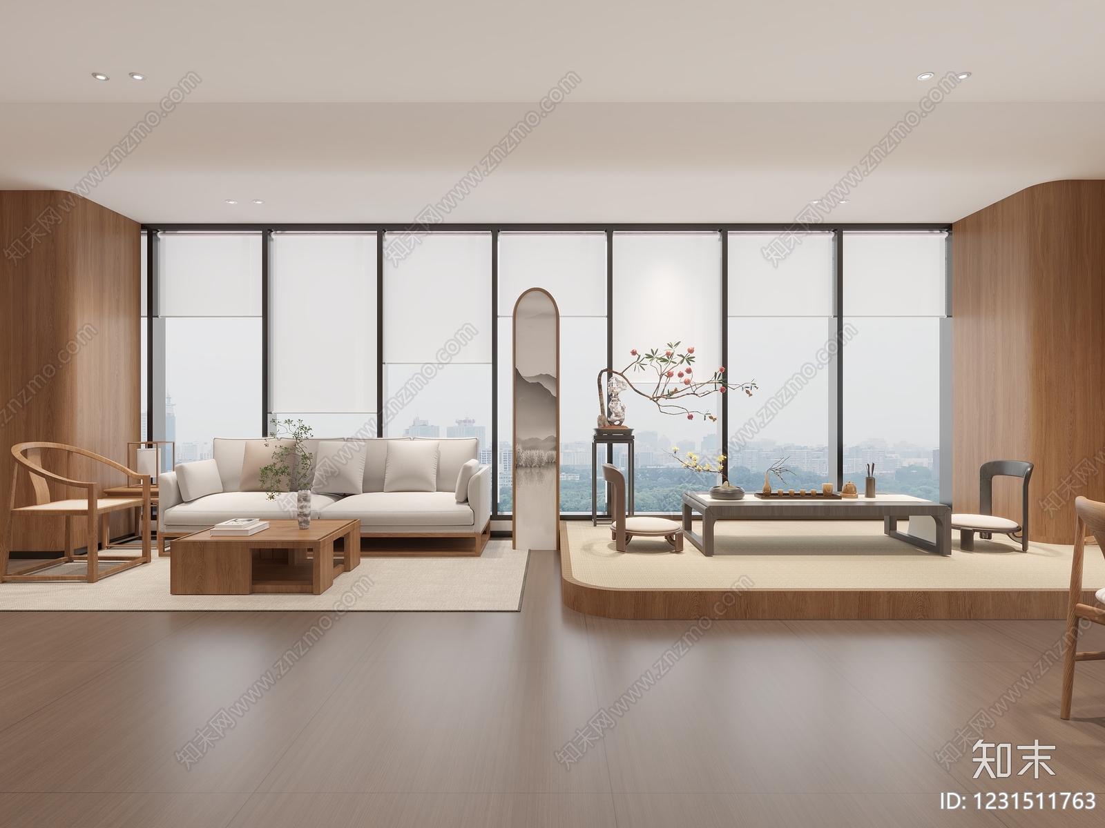 新中式美容院3D模型下载【ID:1231511763】