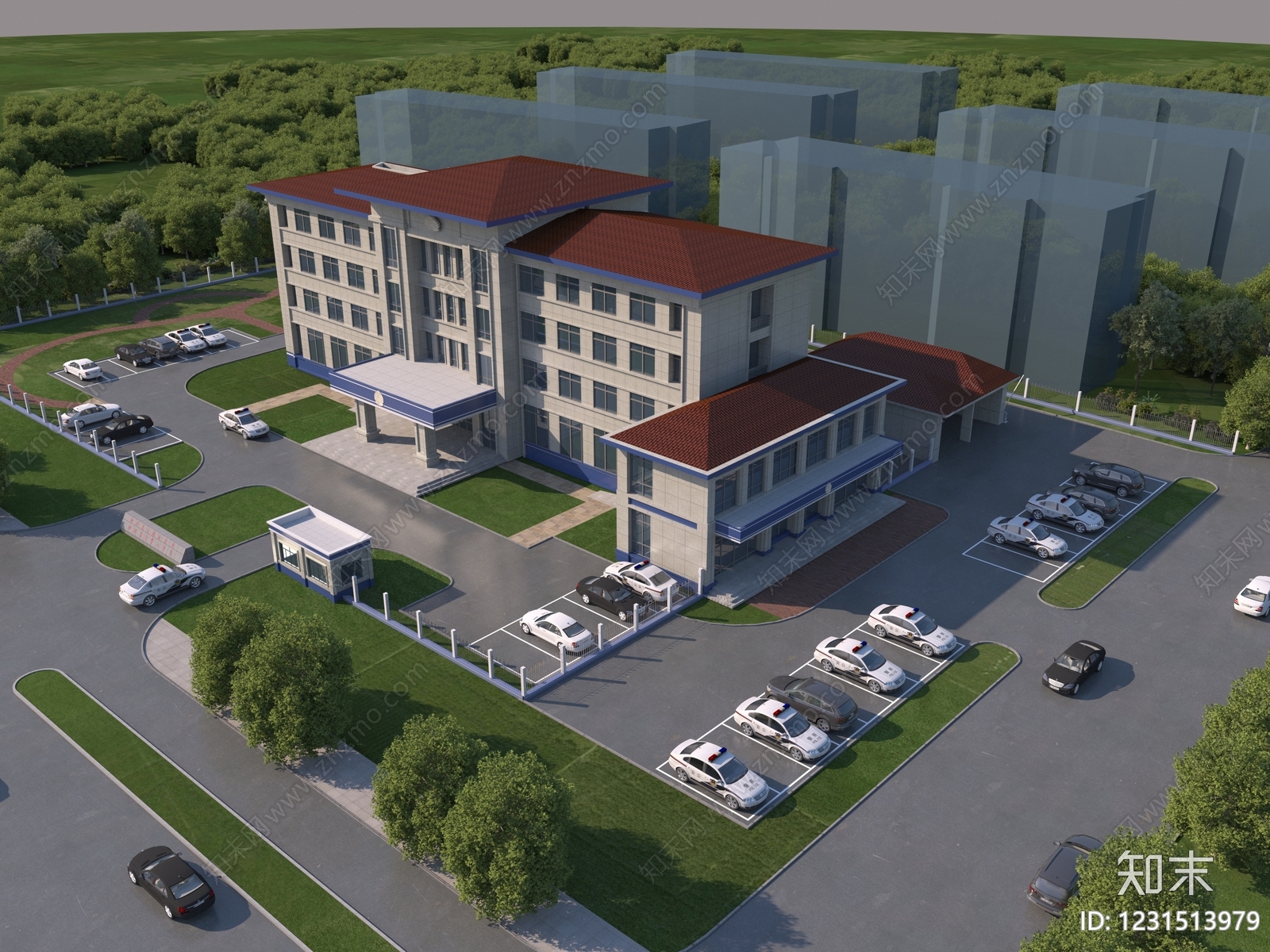 现代主义政府办公楼3D模型下载【ID:1231513979】