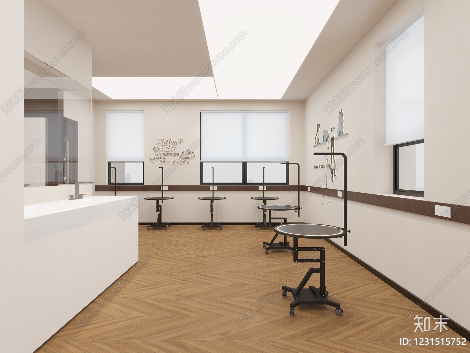 奶油风宠物店3D模型下载【ID:1231515752】