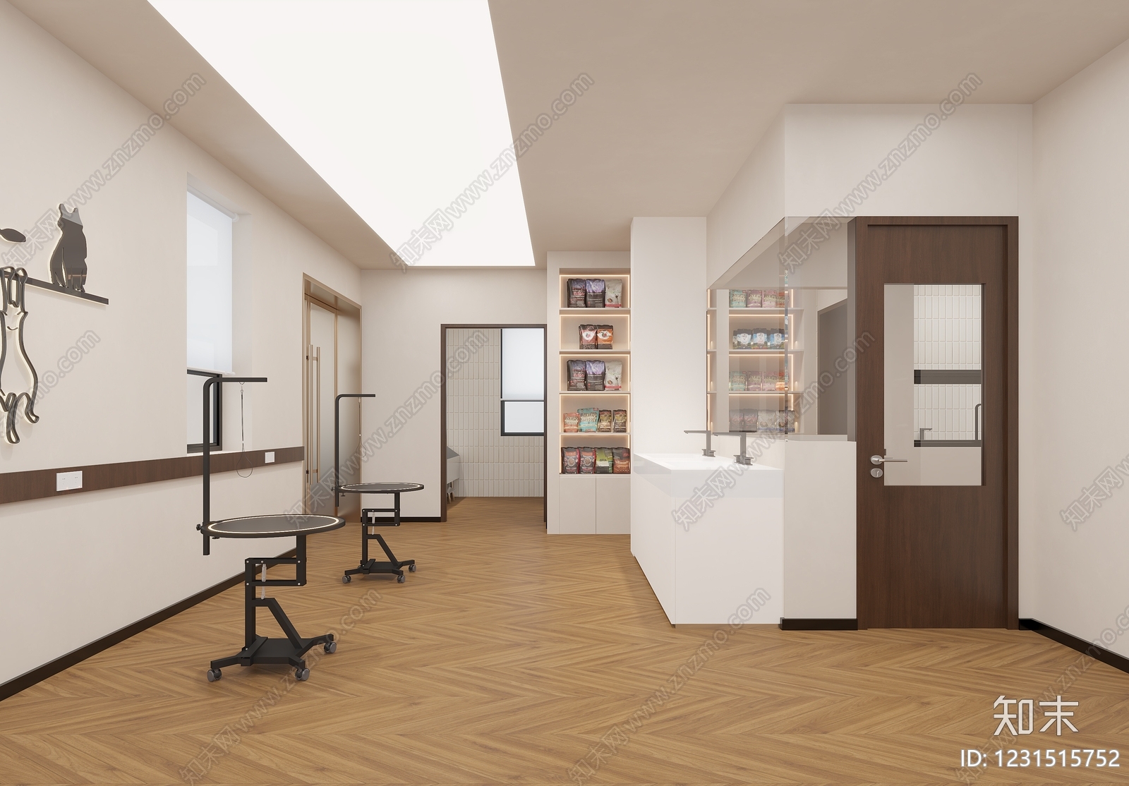 奶油风宠物店3D模型下载【ID:1231515752】