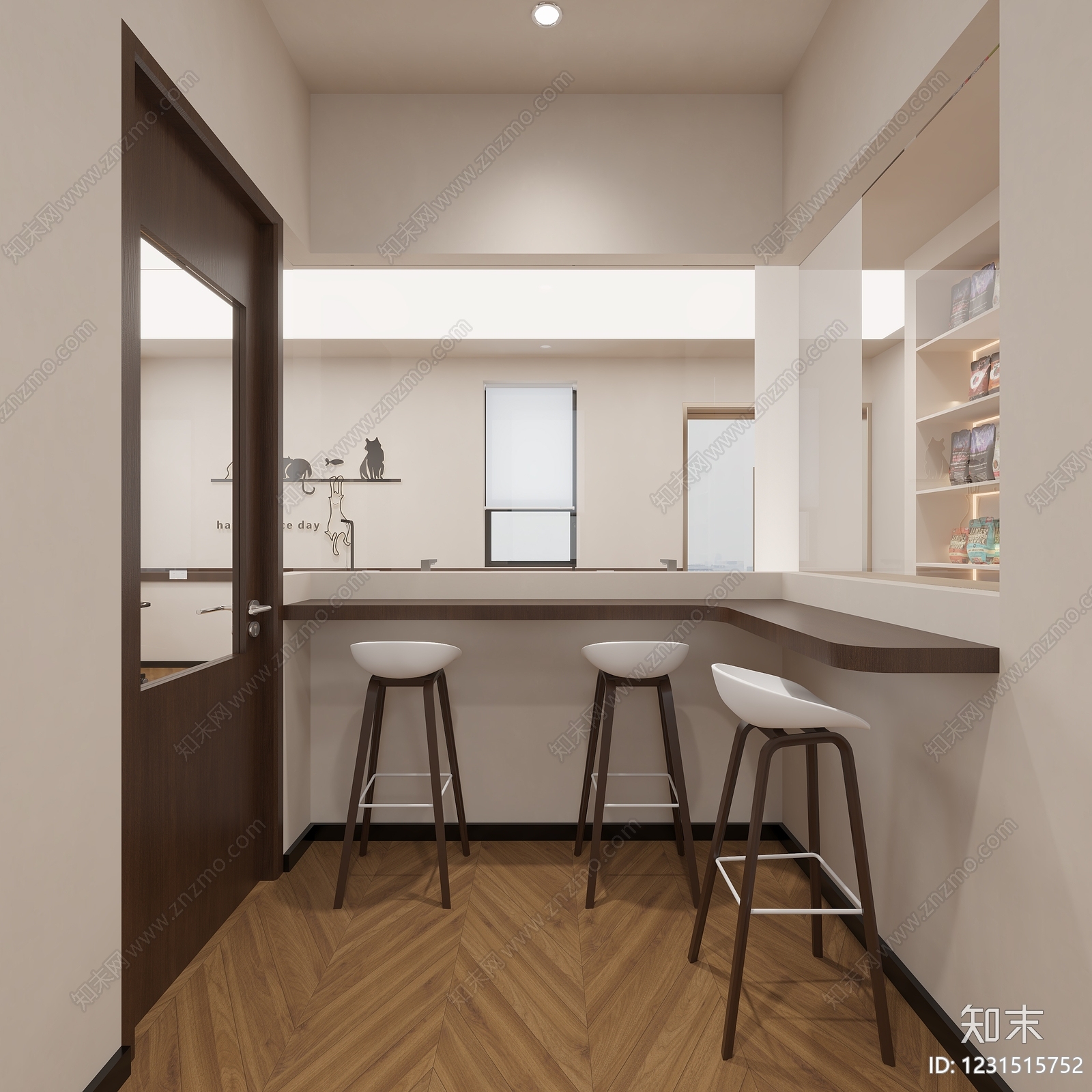奶油风宠物店3D模型下载【ID:1231515752】