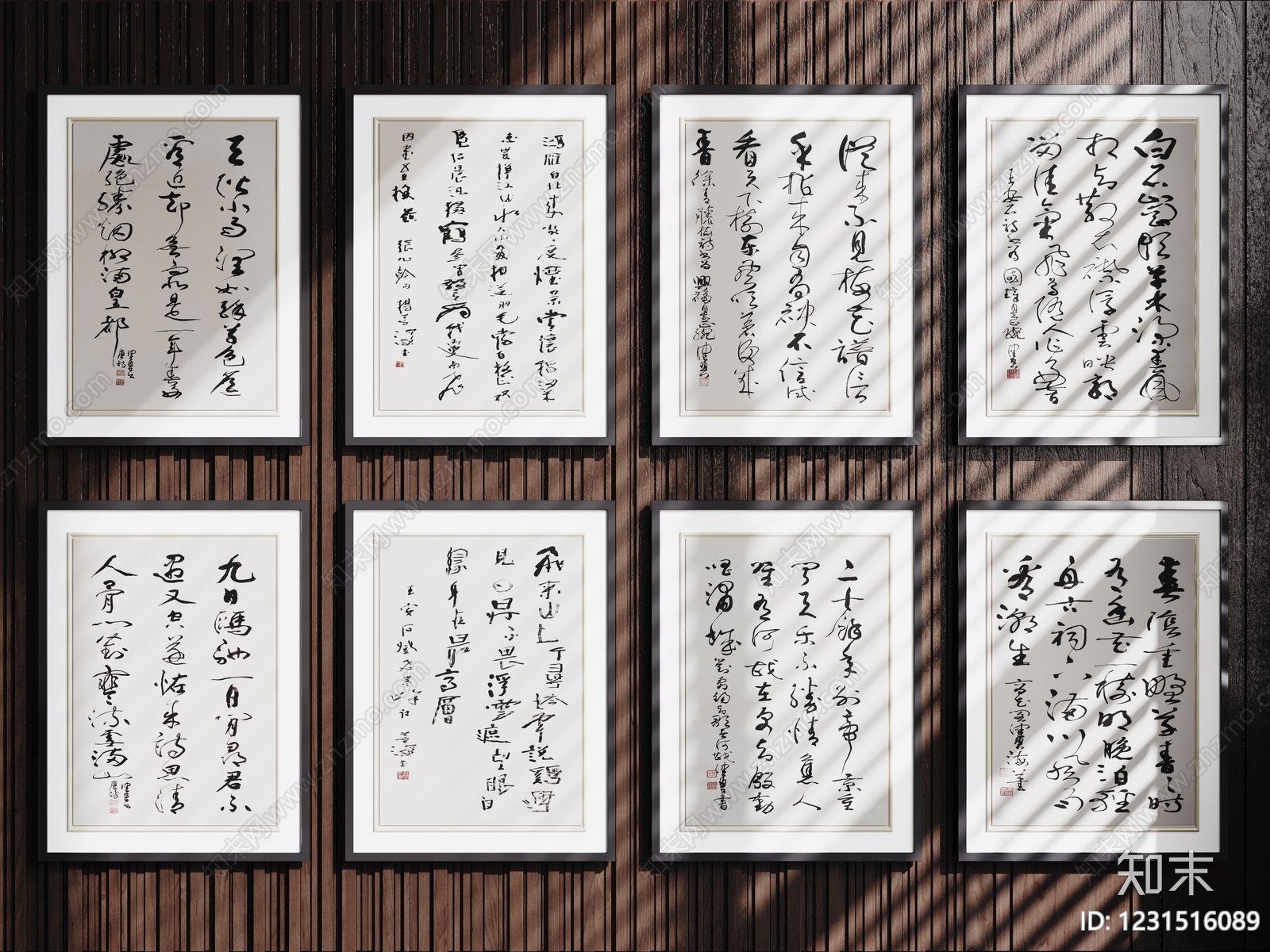 新中式字画3D模型下载【ID:1231516089】