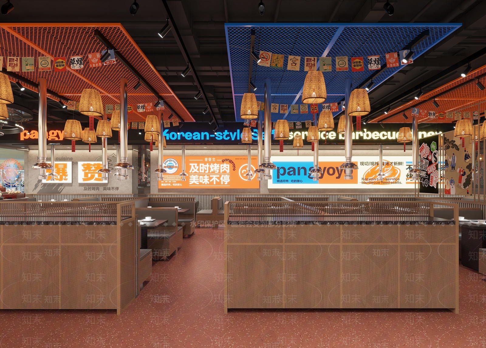 现代烤肉店3D模型下载【ID:1231516328】