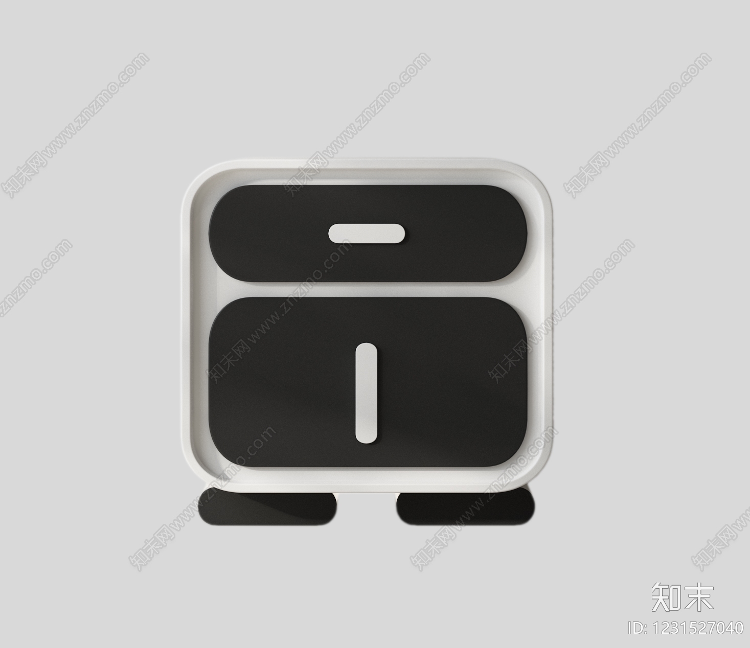 现代简约床头柜3D模型下载【ID:1231527040】