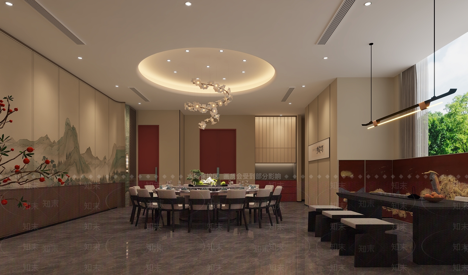 新中式包厢3D模型下载【ID:1231530533】