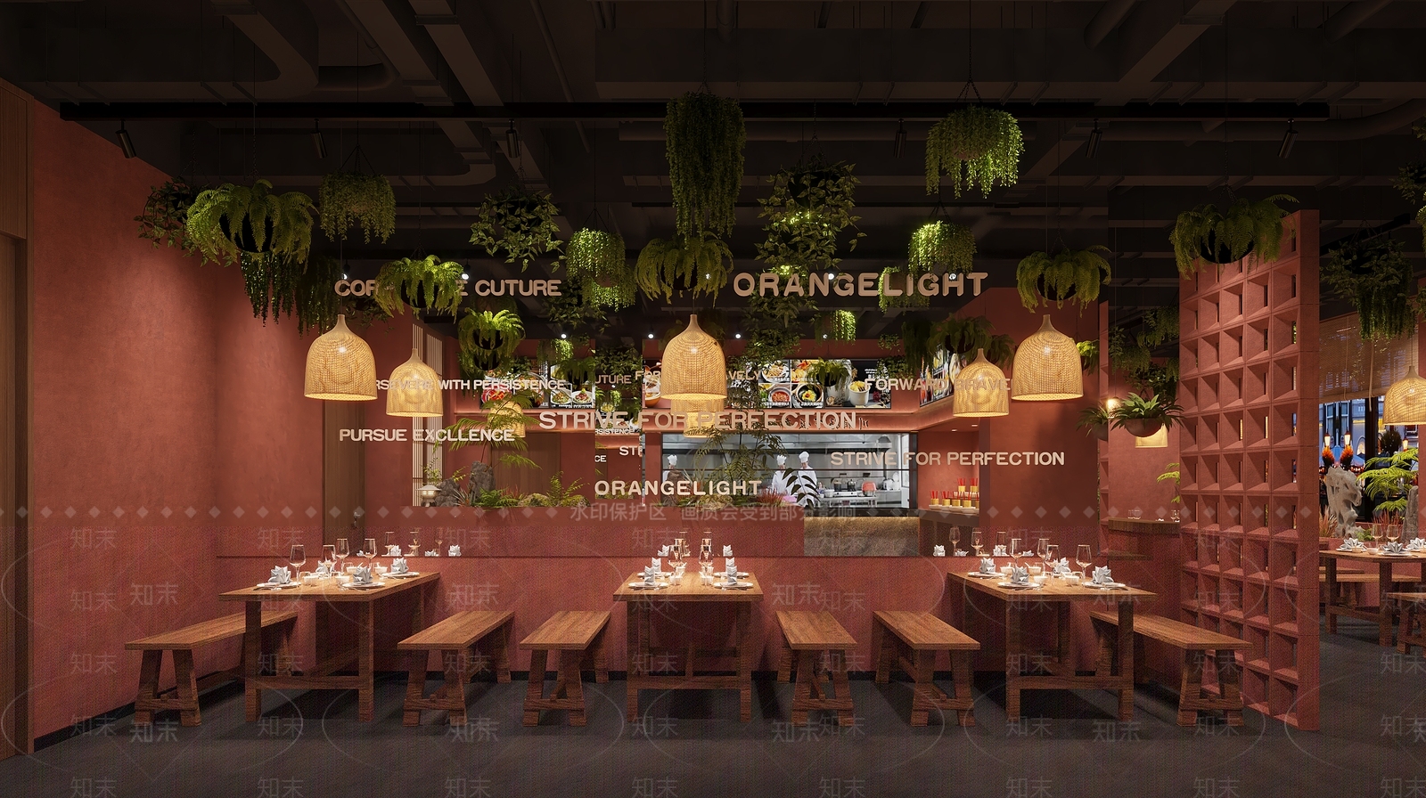 新中式中餐厅3D模型下载【ID:1231531223】