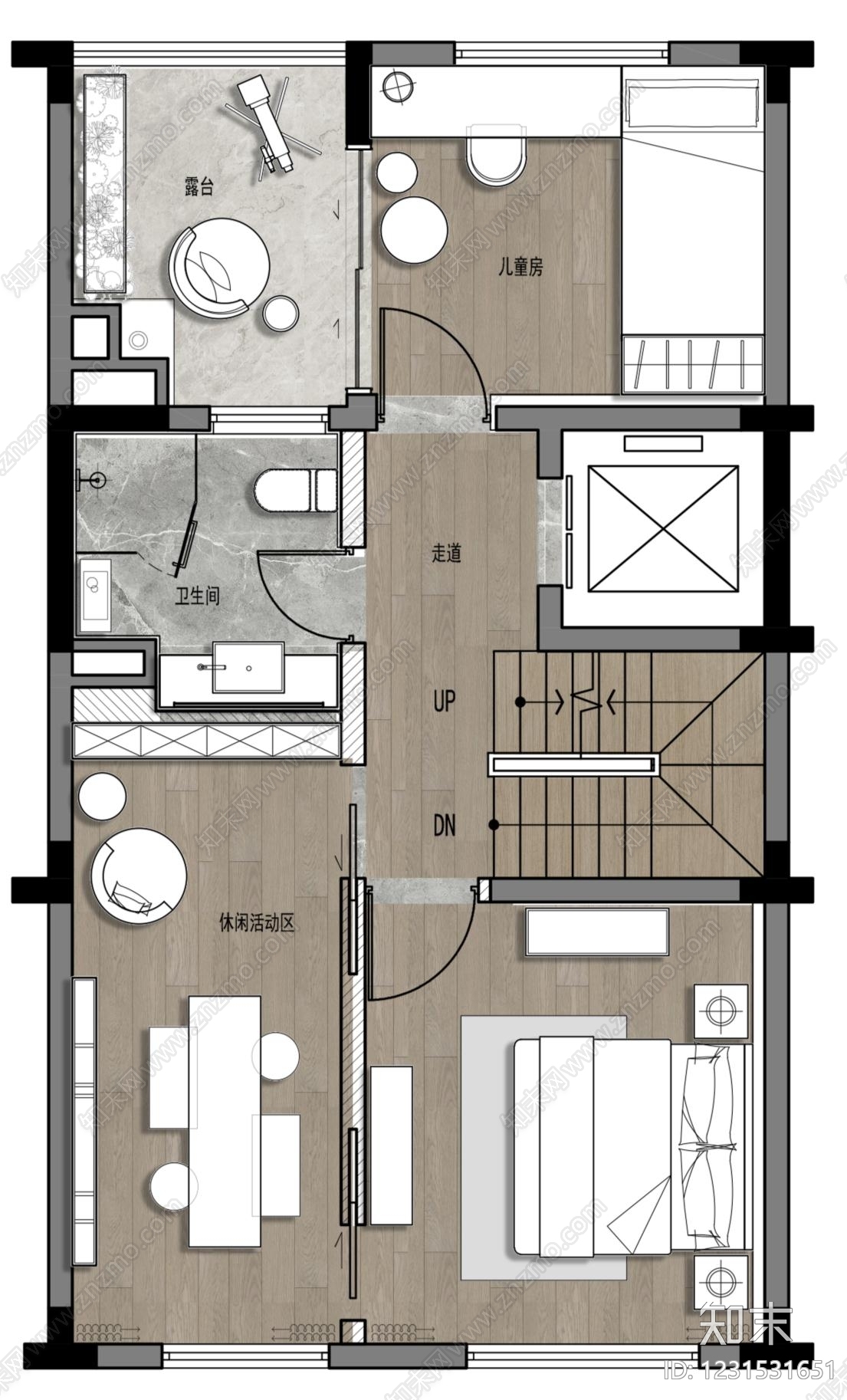 别墅建筑cad施工图下载【ID:1231531651】