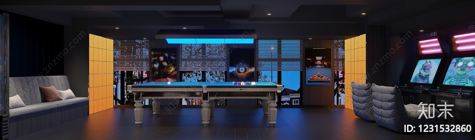 现代酒吧3D模型下载【ID:1231532860】