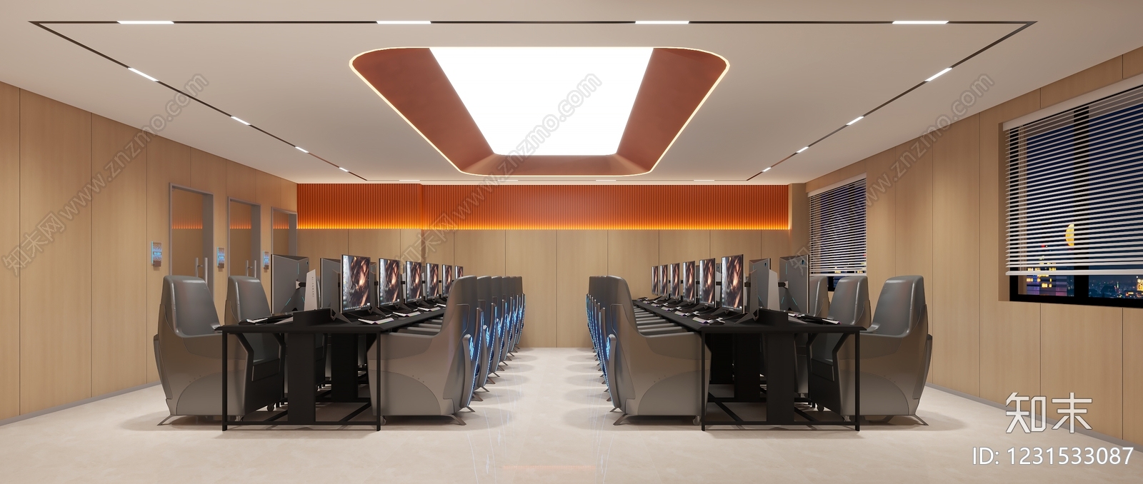 现代简约网吧网咖3D模型下载【ID:1231533087】
