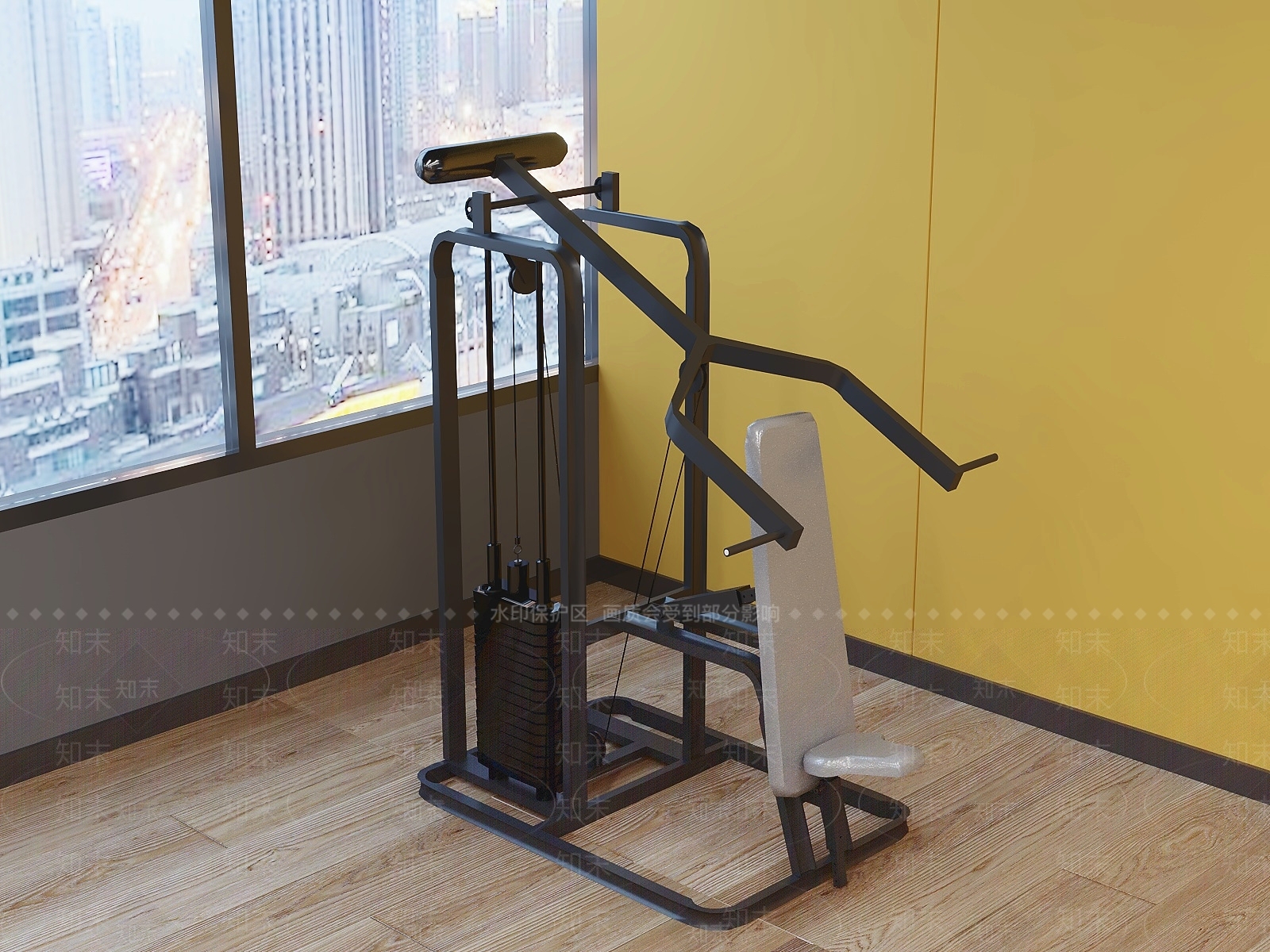现代健身器材3D模型下载【ID:1231535424】