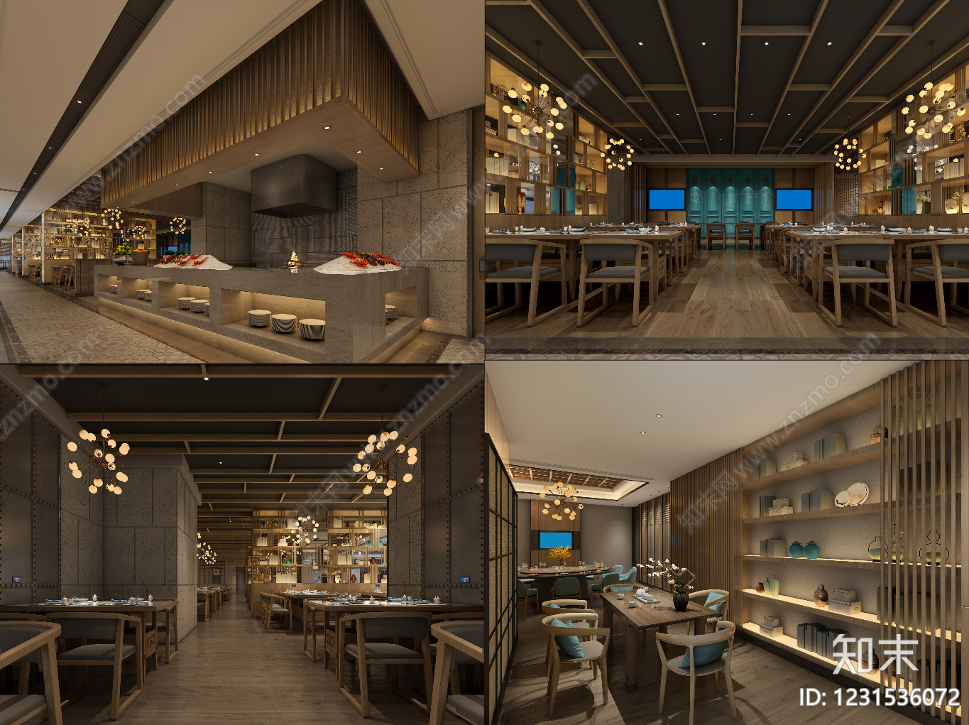 自助餐厅cad施工图下载【ID:1231536072】