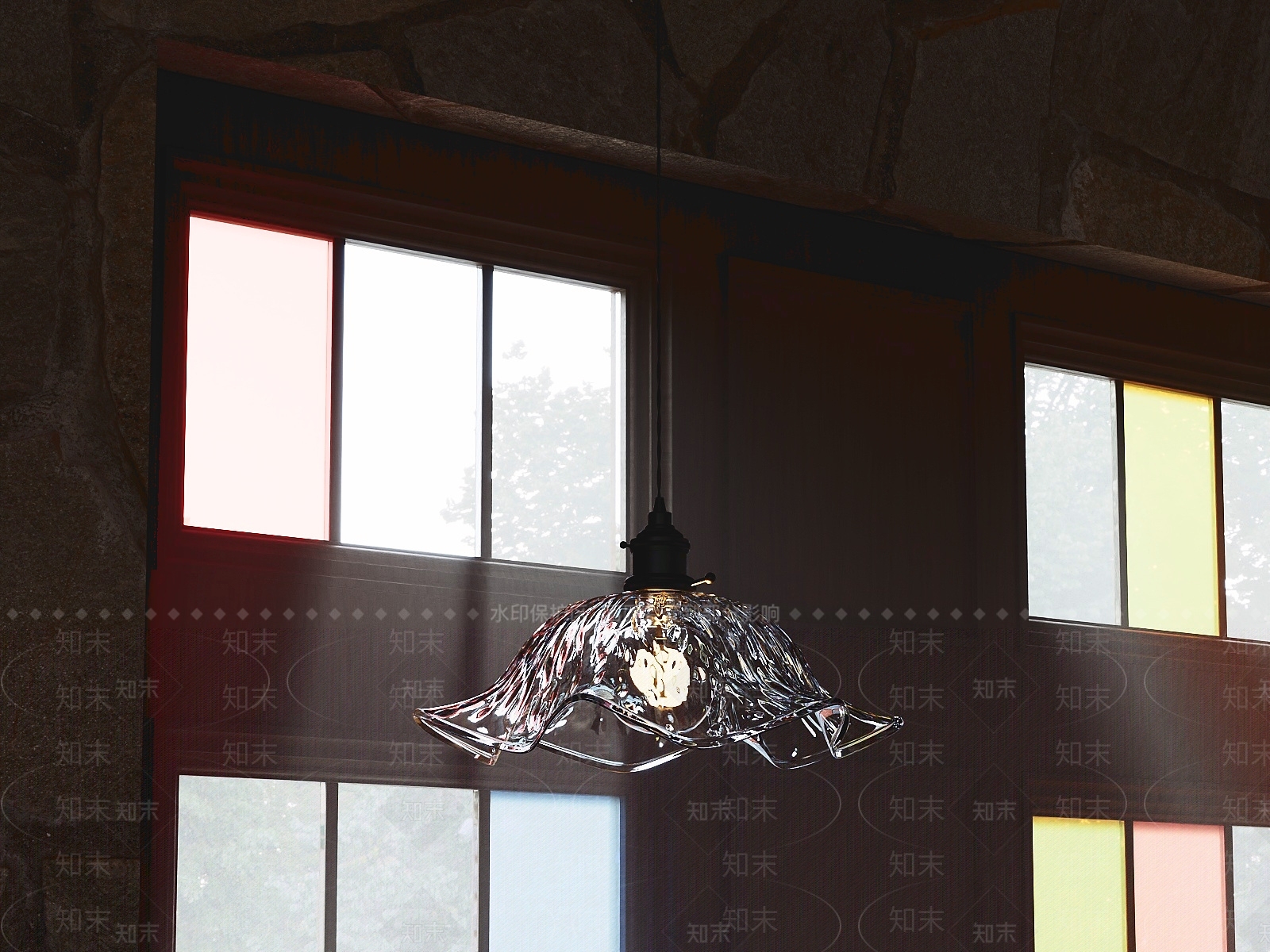 复古工业风吊灯3D模型下载【ID:1231537541】