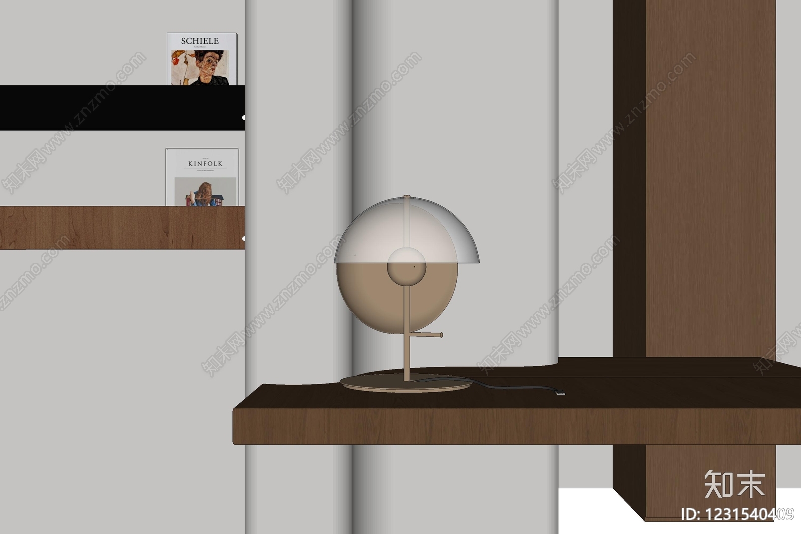 现代简约台灯SU模型下载【ID:1231540409】